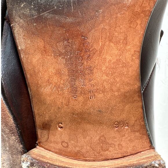 Vintage Alan McAfee London Neiman-Marcus- Men’s Brown Leather Dress Shoes - Picture 9 of 10